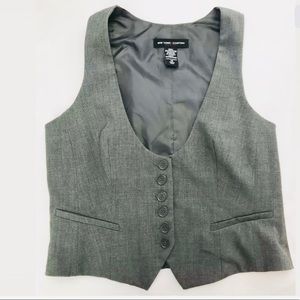 New York & Company Vest Waistcoat Gray